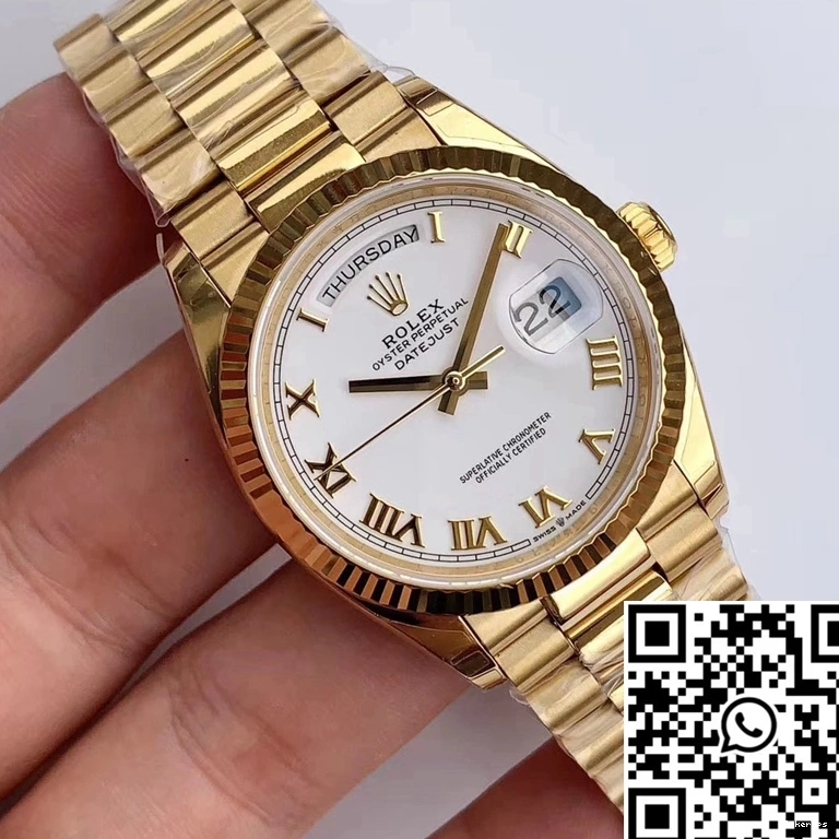 Time Scale Factory EW Day-Date SmartChoice Dial M128238 Roman 1008 Rolex White 0705